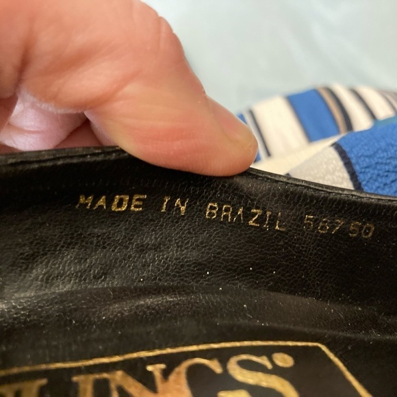 Vintage Flings Sz 7.5M Black with Gold Accents - Picture 2 of 4